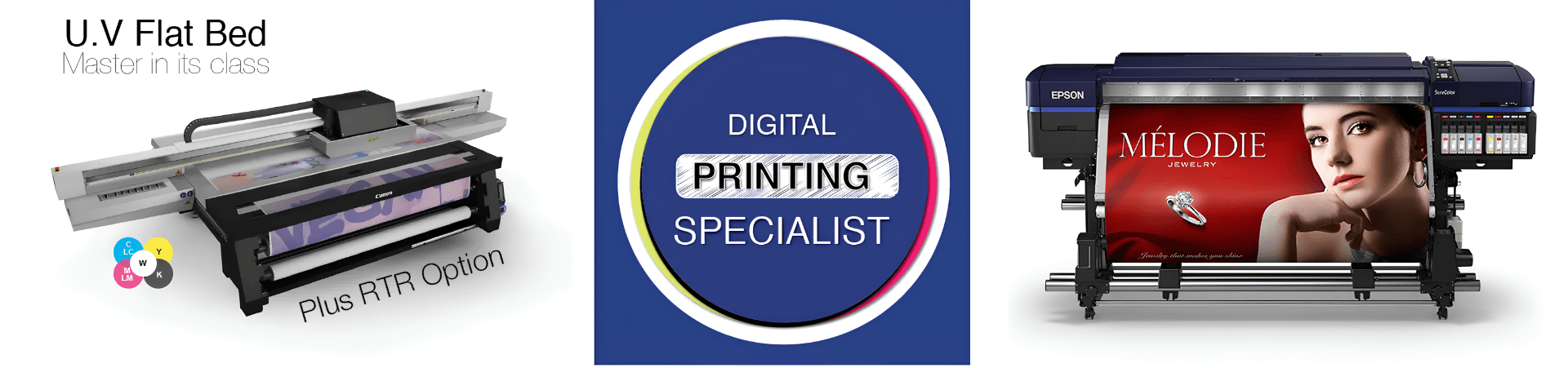 Digital printing specialist equipment and large-format printers