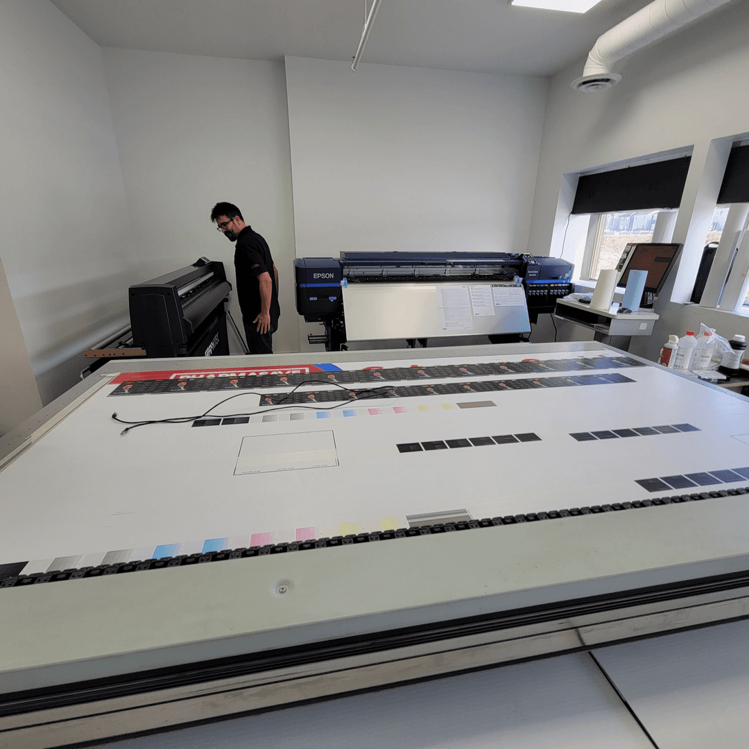 Epson large-format print production workspace